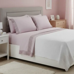 Completo Letto Matrimoniale Linea Roma con Pizzo San Gallo | Made in Italy