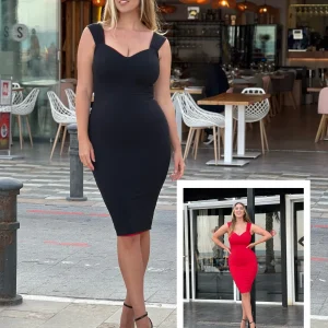 Tubino AUDREY Corsetto Sculpt - Nero / Rosso