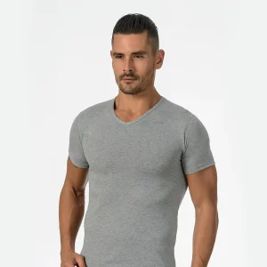 T-shirt Uomo Marlene Mezza Manica Cotone Elasticizzato a Punta 30441