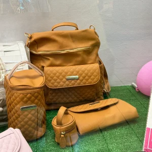 Nancy Baby - Borsa Set Nascita 5 Pezzi in Pelle