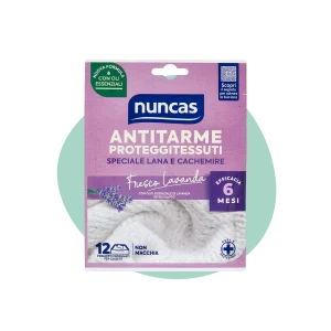 NUNCAS ANTITARME PROTEGGITESSUTI FOGLIETTI FRESCO LAVANDA - 12 PEZZI