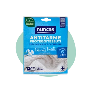NUNCAS ANTITARME PROTEGGITESSUTI FOGLIETTI DELICATO FIORITO - 12 PEZZI