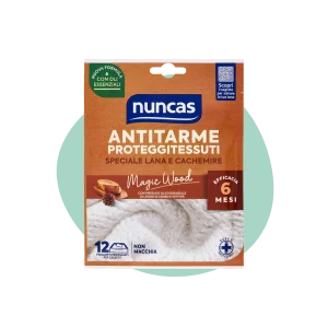 NUNCAS ANTITARME PROTEGGITESSUTI FOGLIETTI MAGIC WOOD - 12 PEZZI