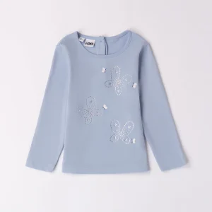 Maglia bimba lavanda con farfalline