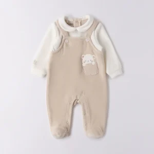 Tutina beige orsetto ciniglia