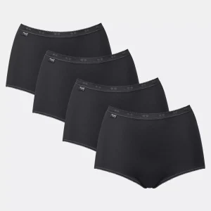 4 Slip Donna Sloggi Basic+ Comfort Premium Maxi in Cotone