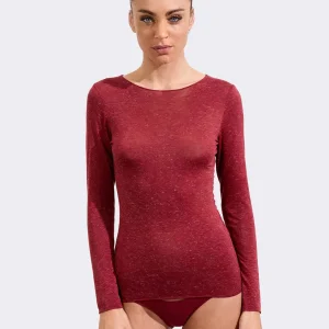 Maglia Donna Ciocca Collo Barchetta Cashmere Modal Lurex Manica Lunga P0724M