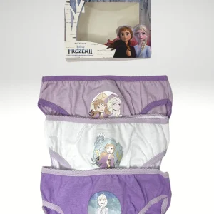 Cartoon Frozen Confezione Da 3 Slip Bimba 100% Cotone Stampe/colori Assortiti