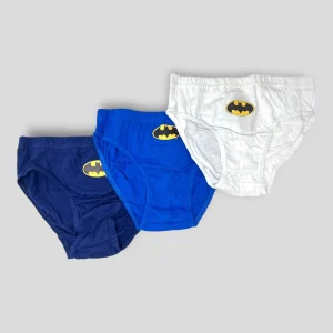 Cartoon Batman Confezione Da 3 Slip Bimbo 100% Cotone Stampe/colori Assortiti Art. 0538 - Batman