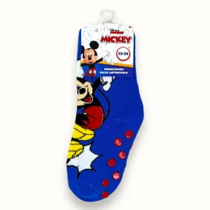 Disney - Calza Antiscivolo Corta Bimbo In Spugna Disegno Mickey Mouse  Art. Mic0707