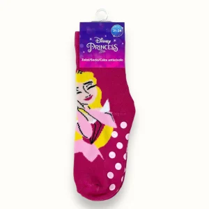 Disney - Calza Antiscivolo Corta Bimba In Spugna Disegno Princess  Art. Pri0974
