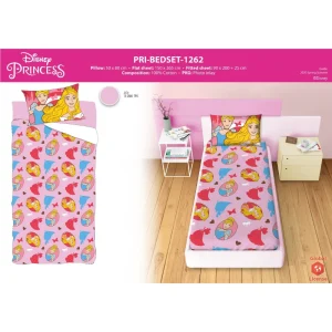 Disney - Completo Letto 1posto Disney Stampa Princess 100% Cotone  Art. Pri1262