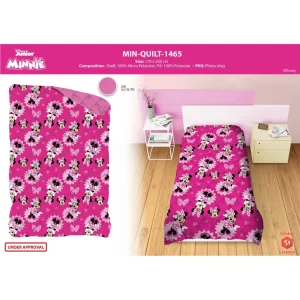 Disney - Trapunta Letto Singolo Disney Stampa Minnie Mouse (170x260)  Art. Min1465