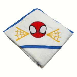 Disney - Accappatoio Triangolo Spugna In Puro Cotone Ricamato "spider-man"  Art. Spm1631