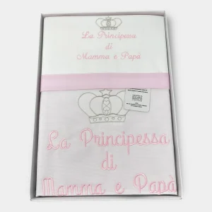 Coordinato Per Carrozzina 4 Pezzi - Completo Lenzuola E Copriletto Misura 90x120 Art. 6006