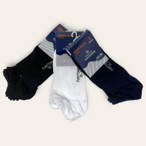 Egon Furstenberg - Confezione 3 Paia Fantasmini Mini Calza Uomo E Donna Cotone Col. Assortiti   Art. Efd330