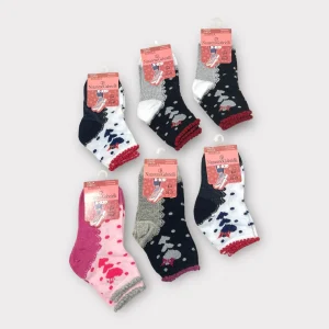 Nazareno Gabrielli 6 Paia Calza Corta Bimba Fantasia In Fresco Cotone  Art. H852