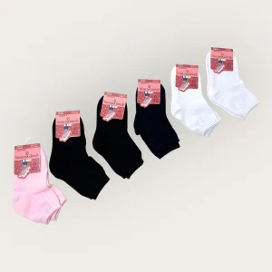 Nazareno Gabrielli 6 Paia Calza Corta Bimba Tinta Unita In Fresco Cotone  Art. H850