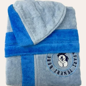 Teneri Bebe Accappatoio Bimbo Interno Spugna - Esterno Ciniglia Ricamato  Art. 1999