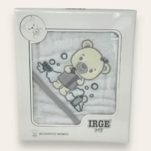 Irge Baby  Accappatoio Triangolo In Spugna Idrofila Di Cotone Ricamato  Art. Ir1988