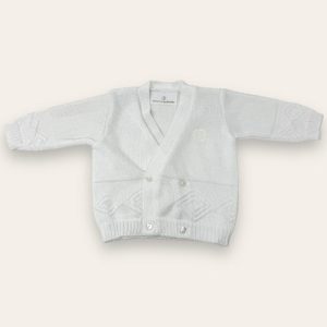 Nazareno Gabrielli - Scaldacuore Neonato In Puro Cotone Bianco Maschietto  Art. Ng751/18