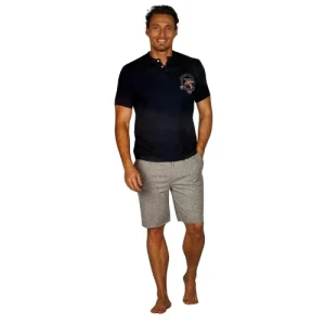 Nacshua Uomo - Pigiama Uomo Cotone Corto Mezza Manica Con Stampa In Puro Cotone  Art. Chagall