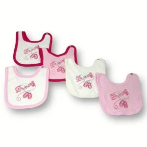 Teneri Bebè - Bavetta Baby In Jacquard Ricamata Chiusura Con Clips In Puro Cotone  Art. 261-2