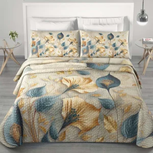 Irge Home - Copriletto Trapuntato Matrimoniale Stampa Digitale Colori Assortiti  Art. Ludmilla