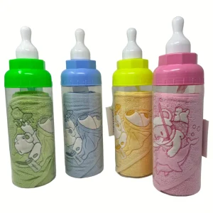 Nancy Baby - Set Regalo Baby Accappatoio Triangolo + Biberon Saladanaio  Art1949