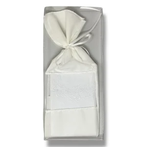 Nancy Baby - Camicina In Sacchetto Ricamo Buona Fortuna Senza Manica In Puro Cotone  Art. 32