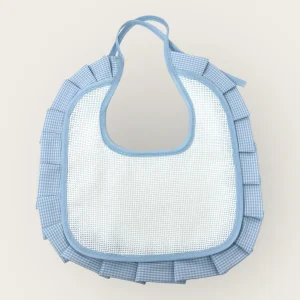 Nancy Baby -bavetta Misura Media In Puro Cotone Tela Aida Idea Ricamo  Art. 02030