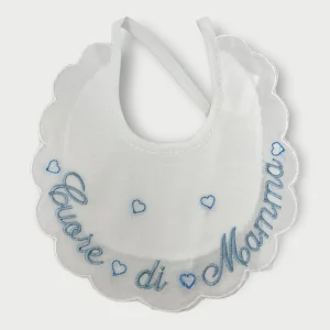 Irge 1 Pezzo Bavetta Batista  Puro Cotone Con Smerlo Ricamo Cuore Di Mamma Art.1426