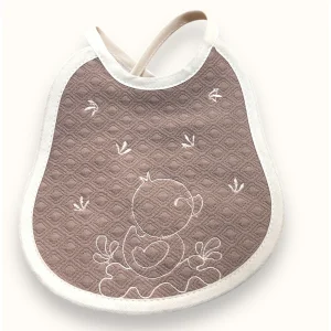 Irge Baby - Bavetta Prima Nascita Ricamata In Puro Cotone 100%  "vari Colori"  Art. Ir349-2