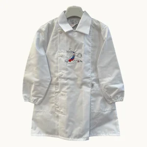 Giorgio Rey Grembiule Scuola Bianco Asilo Mashietto Con Ricamo Art. 25471b
