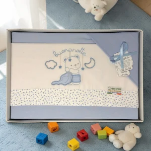 I Batuffolini Completo Lenzuola 3 Pezzi Carrozzina (90x120) 100% Cotone Ricamata Art. B0200-127