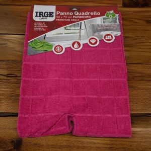 Irge Casa - Panno Quadrello Per Pavimenti In Microfibra Con Asola Mis. 50x70  Art. Pan3314a Quadrello