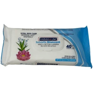 Farma+line 40pezzi Salviette Struccanti -viso-occhi-labbra- Per Tutti I Tipi Di Pelle  Art. Sal3418a