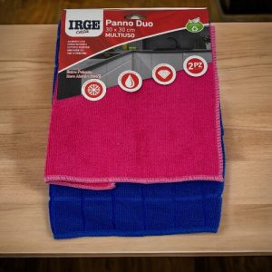 Irge Casa - 2 Pezzi Panno Multiuso In Microfibra Extra Pulente Zero Aloni Mis. 30x30  Art. Pan4503 Duo