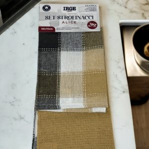 Irge Casa - Confezione 2 Strofinacci-cucina  In 100% Cotone Fantasia  Art. Str6221a Alice