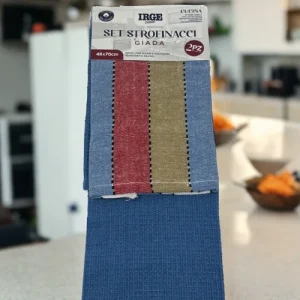 Irge Casa - Confezione 2 Strofinacci-cucina  In 100% Cotone Fantasia Mis. 48x70  Art. Str6223 Giada