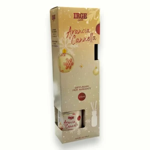 Irge Natale - Diffusore Di Essenza Profumazione Rosso Natale Con Bastoncini Di Fibra Di Bambù 125ml  Art. Pro6493