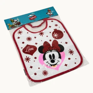 Ellepi Natale Disney 1 Bavetta Media Natalizia In Spugna Con Retro In Pvc Con Stampa Minnie Art. Wd9652
