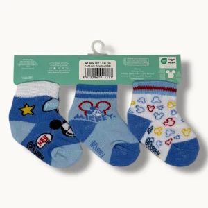 Disney - Confezione 3 Paia Calzini Prima Nascita Disney In Cotone Fantasy Disney Art. W22024