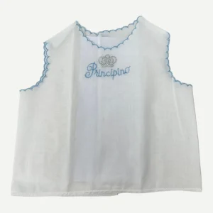 Nancy - Camicia Della Fortuna - Camicina Della Fortuna Neonato Senza Manica Puro Cotone Ricamo Principino-principessa Art. 81