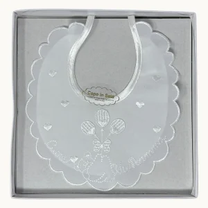 Nancy - Bavetta Battesimale In Seta Ricamata  Art. 150/a