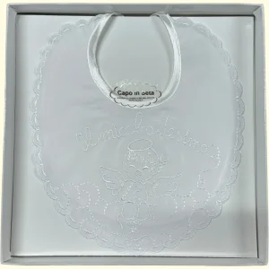 Nancy - Bavetta Battesimale Il Mio Battesimo In Seta Ricamata  Art. 151-a