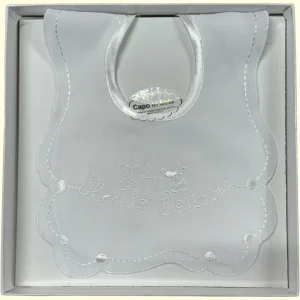 Nancy - Bavetta Battesimale Il Mio Battesimo In Seta Ricamata  Art. 164-a