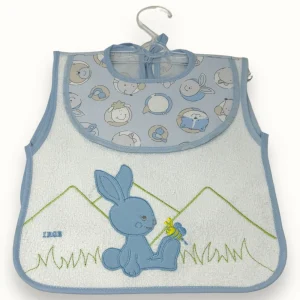 Irge Baby - Bavetta Grembiulino Senza Manica Con Spugna Ricamata In Puro Cotone  Ir423
