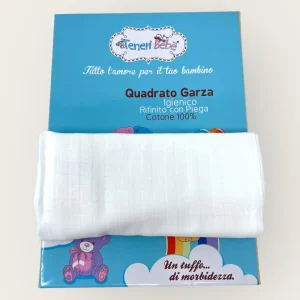 Teneri Bebe' -6 Pezzi- Quadrato Garza Per Neonato Igienico In Puro Cotone Rifinito Con Piega 75x75 Art. 505