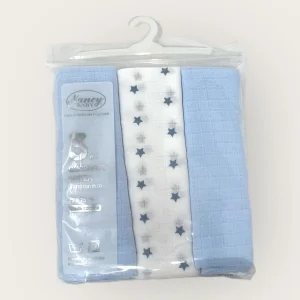 Nancy Baby Confezione 3 Pezzi Quadrato Garza 100% Cotone Mis. 75x75 Colorato Stampato  Art. 507